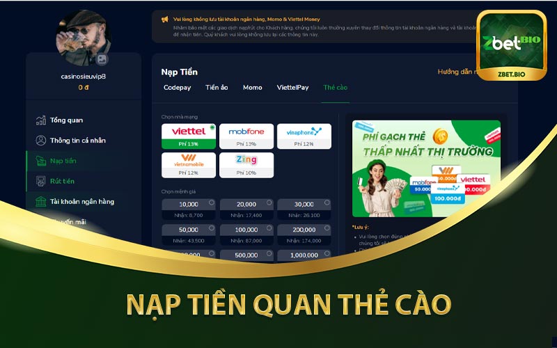 Nạp Tiền Zbet Qua Thẻ Cào